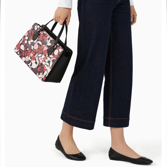 Kate Spade Laurel Way Reese Satchel – Fruit & Floral Print Saffiano Leather NWT - Picture 3 of 5